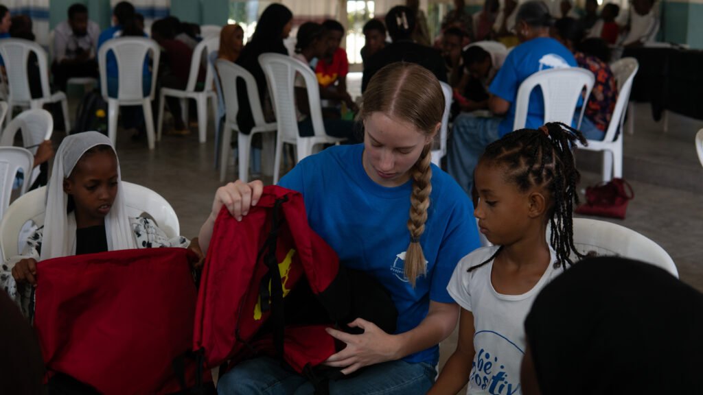 hannah at sponsor kid event